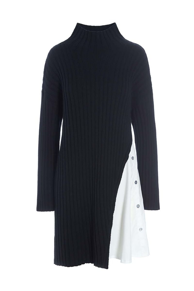 Gamine knit long blouse
