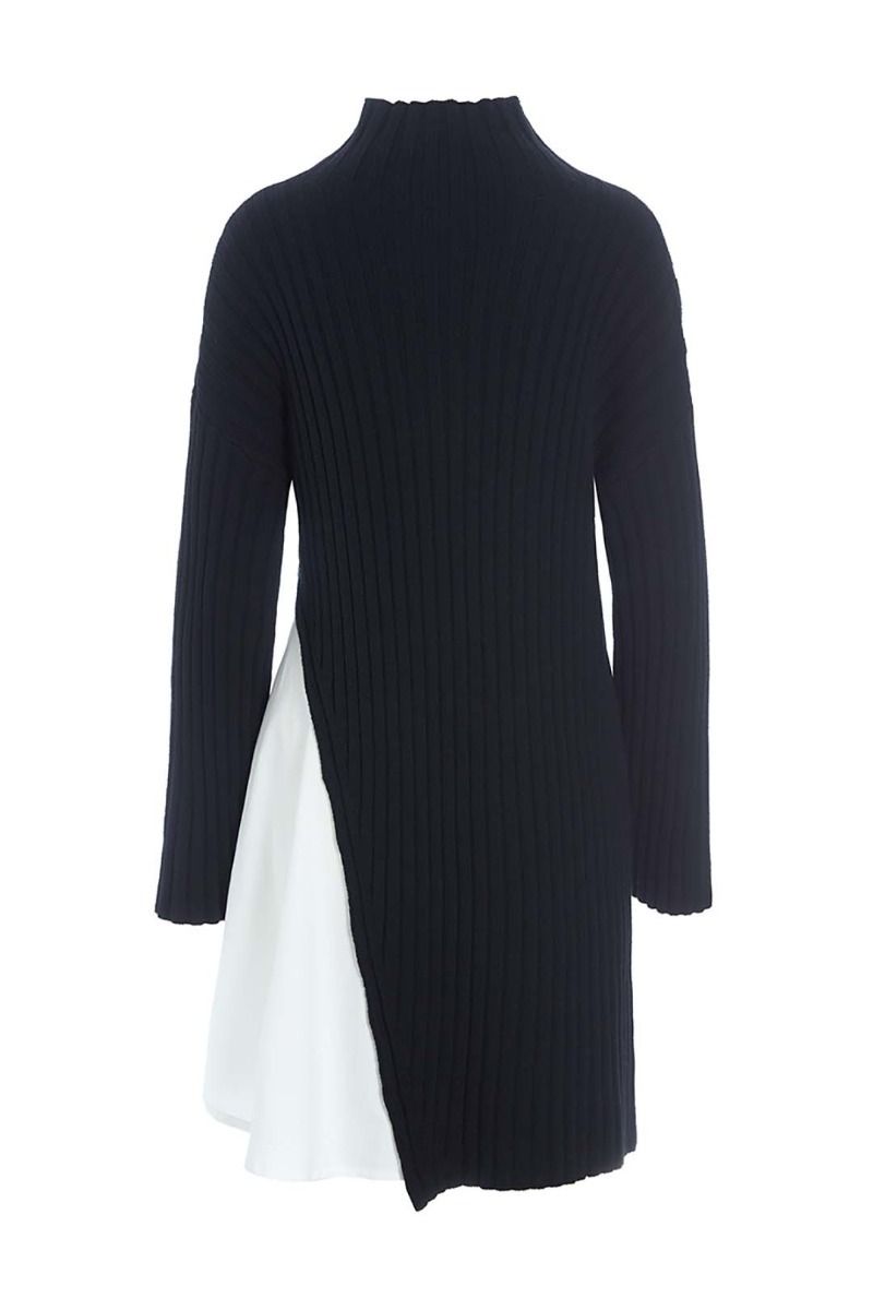 Gamine knit long blouse