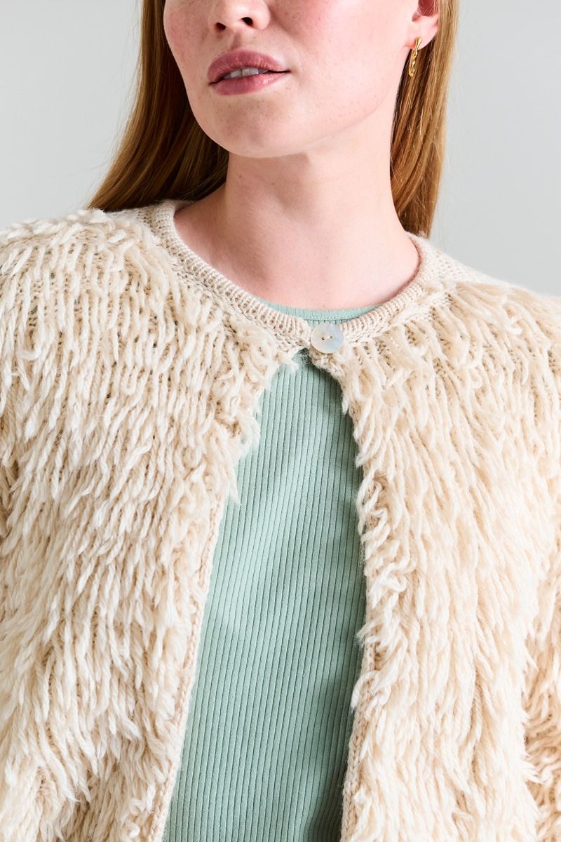 Naibu rib langærmet bluse