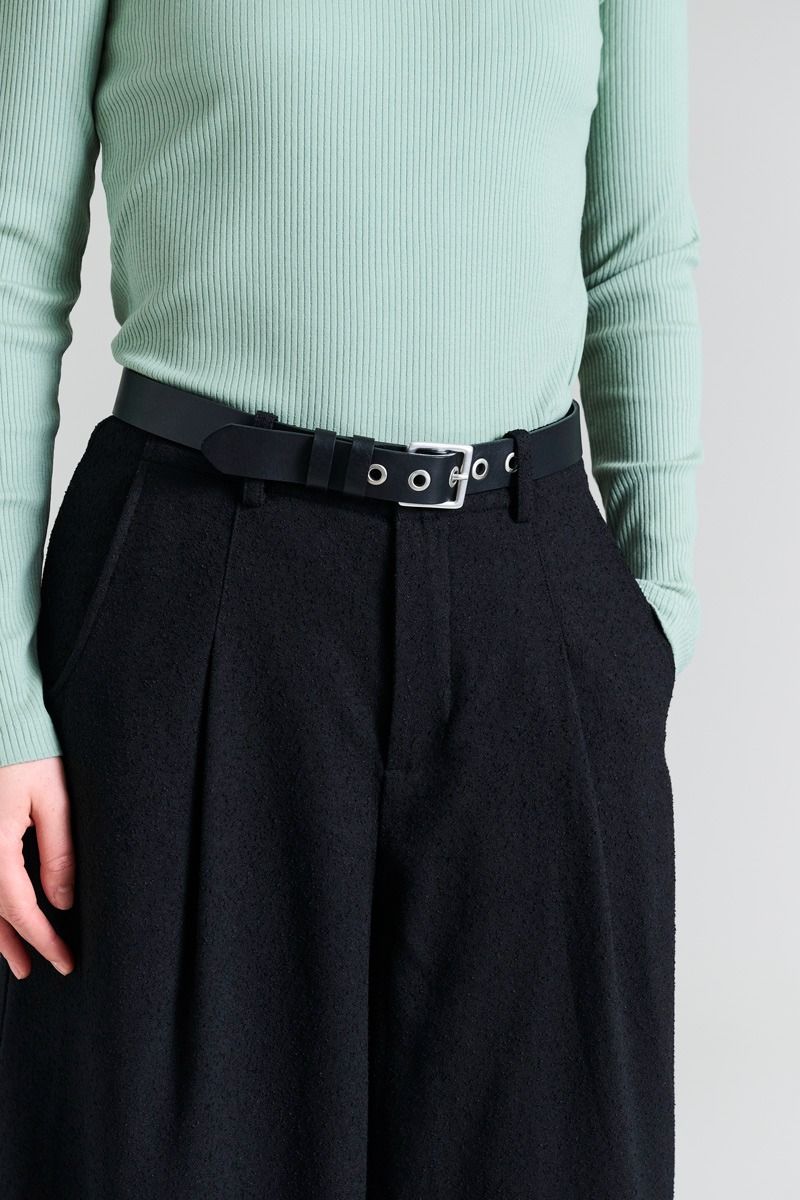 Naibu rib langærmet bluse