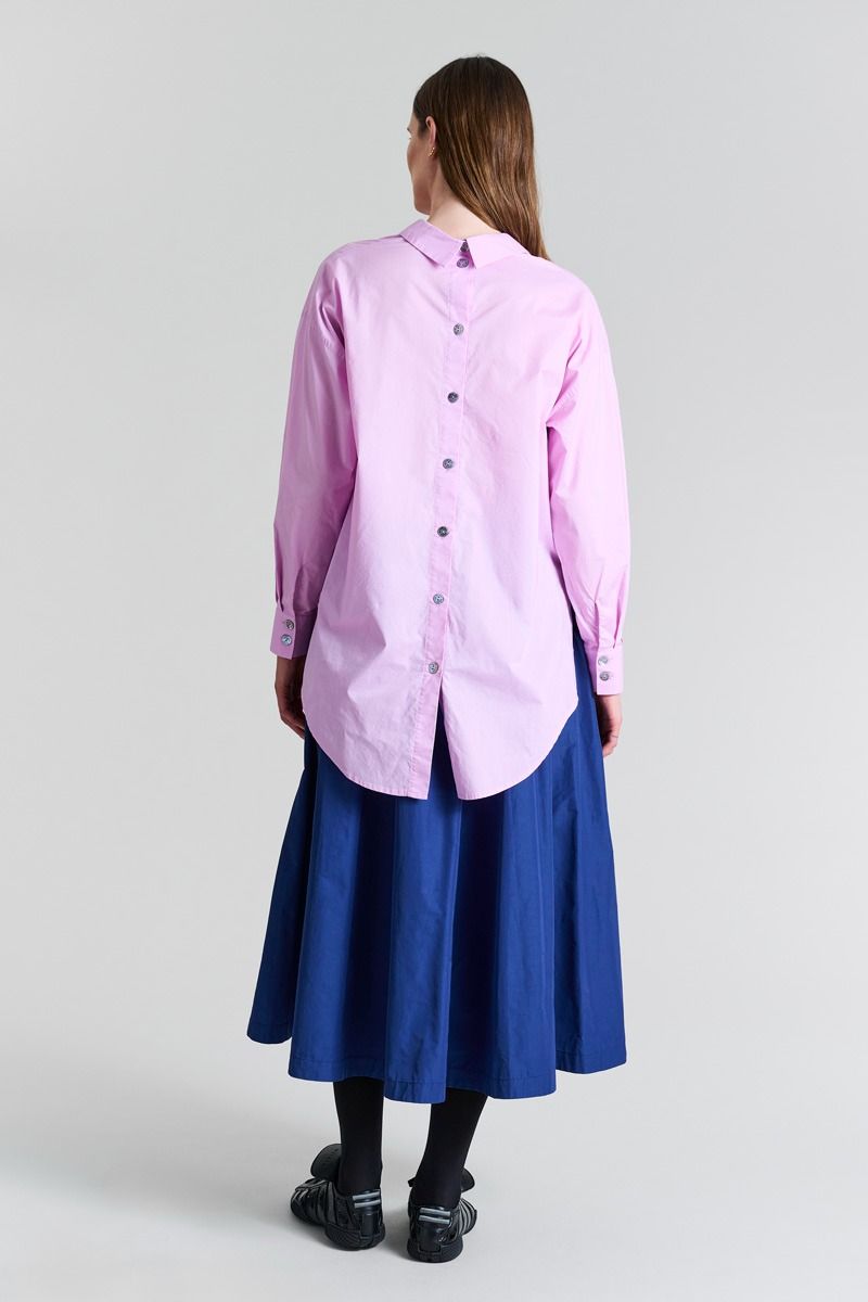 Core cotton skjorte med lukning i ryg