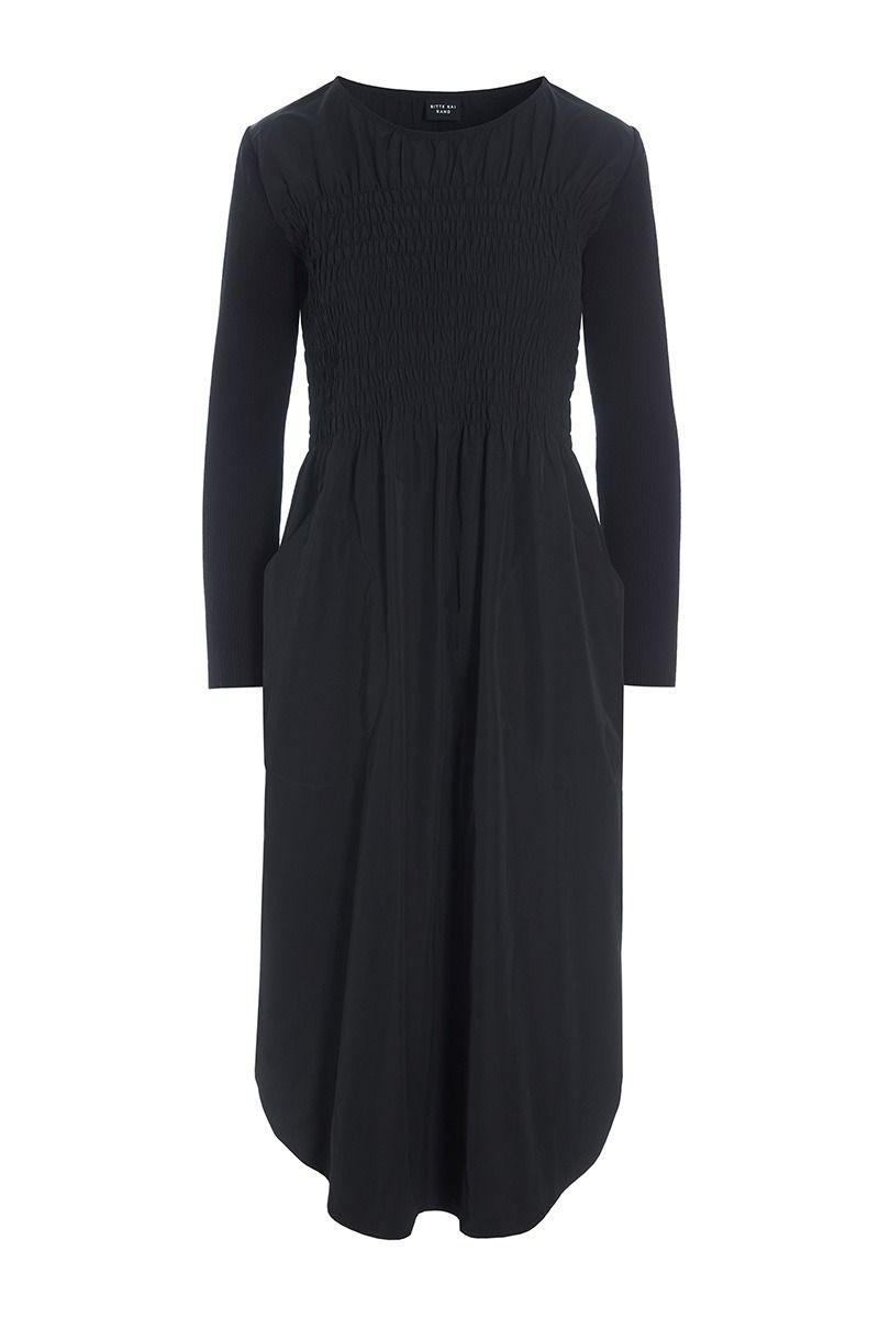 Fukkura poplin kjole med smock