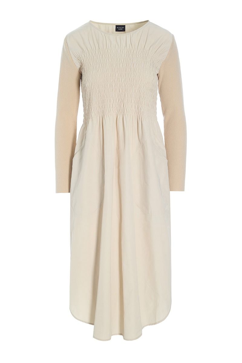 Fukkura poplin kjole med smock