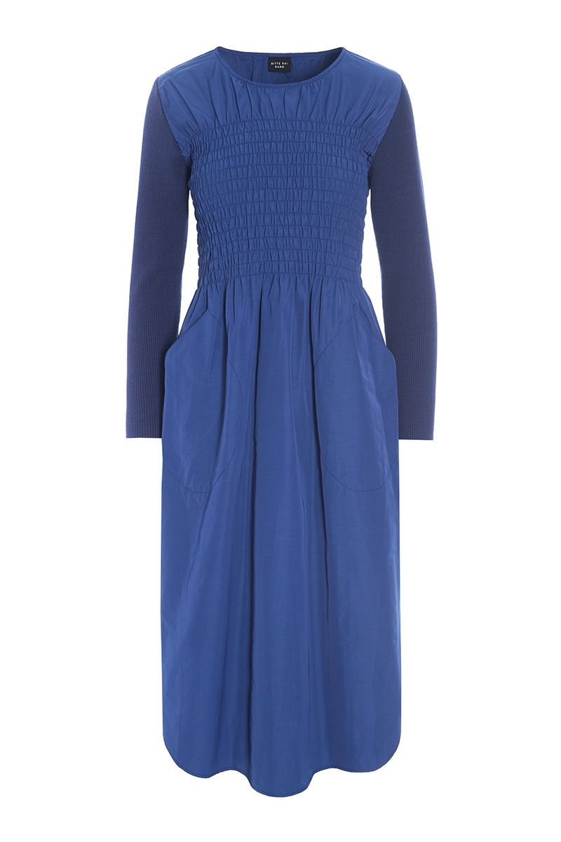 Fukkura poplin kjole med smock