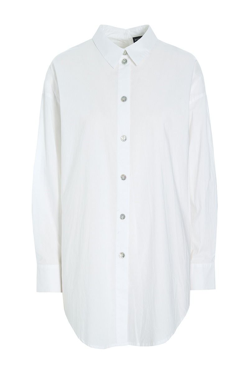 Core cotton skjorte med lukning i ryg