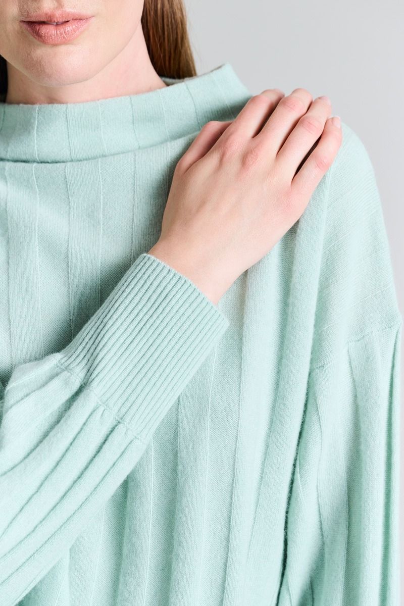 Cloud cashmere rib bluse