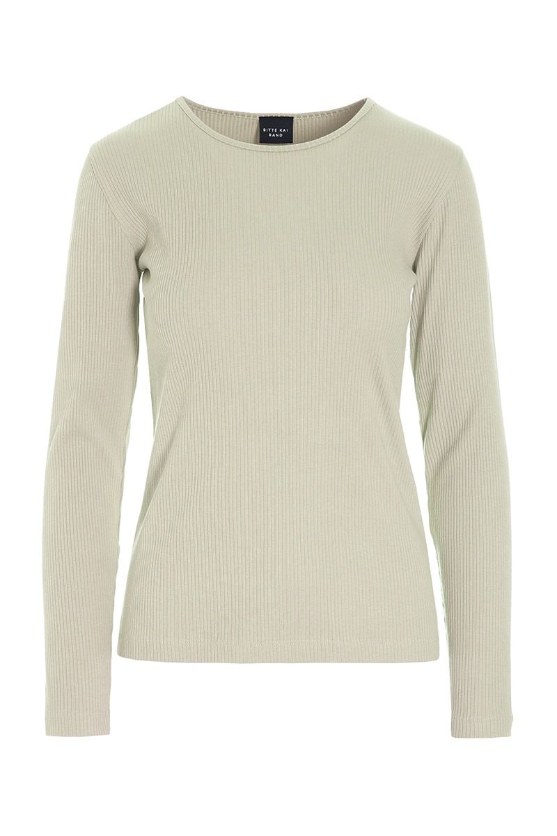 Naibu rib langærmet bluse