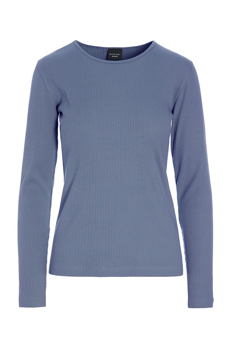 Naibu rib langærmet bluse