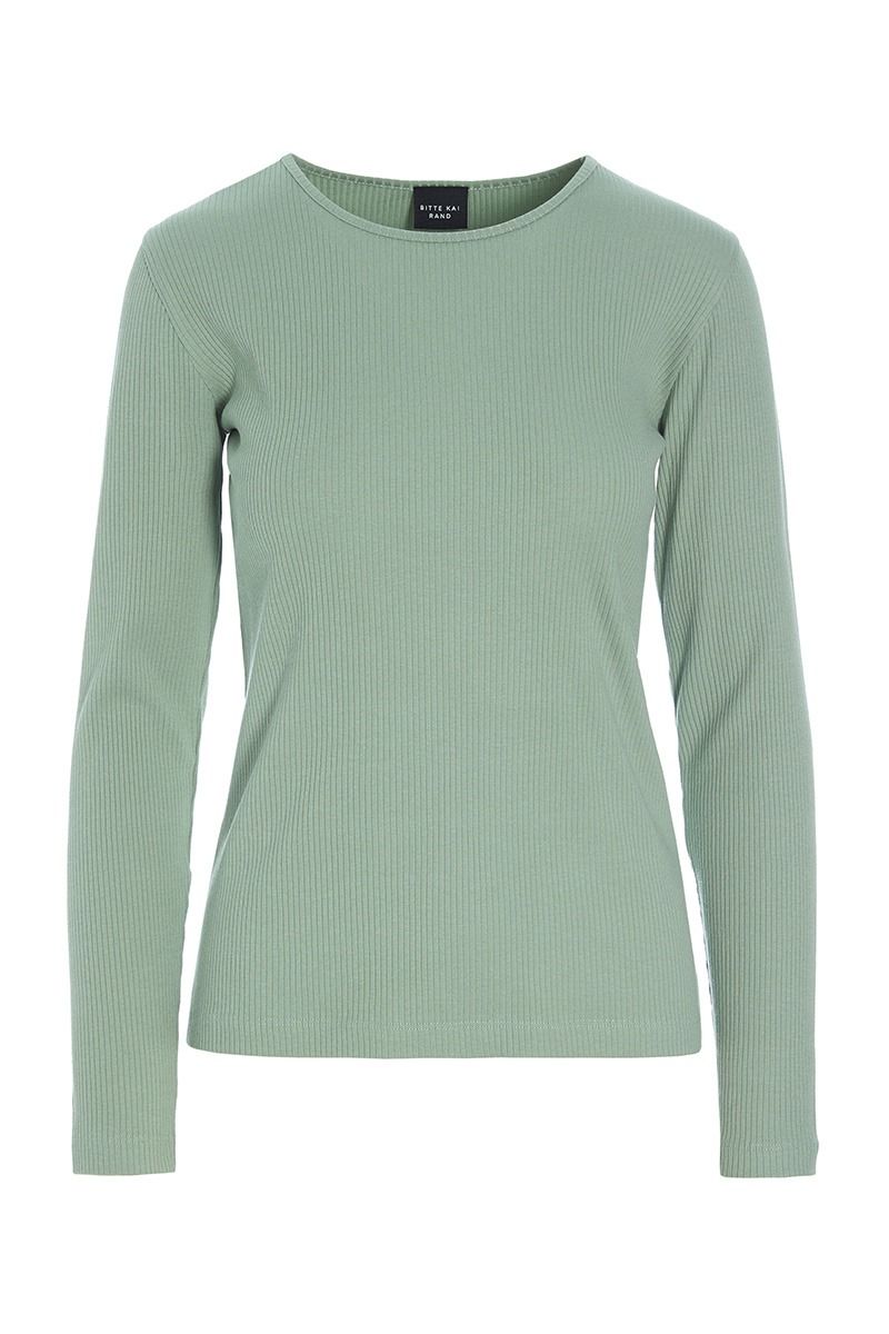 Naibu rib langærmet bluse