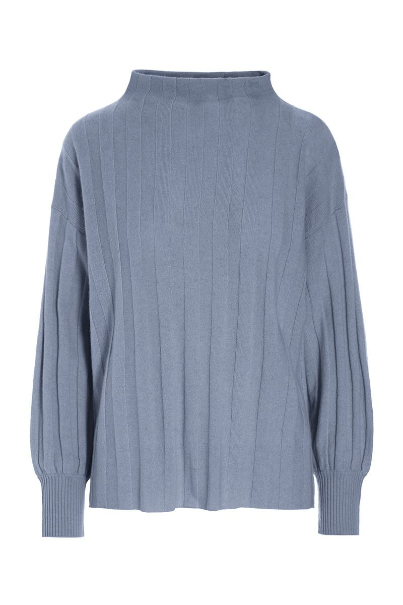 Cloud cashmere rib bluse