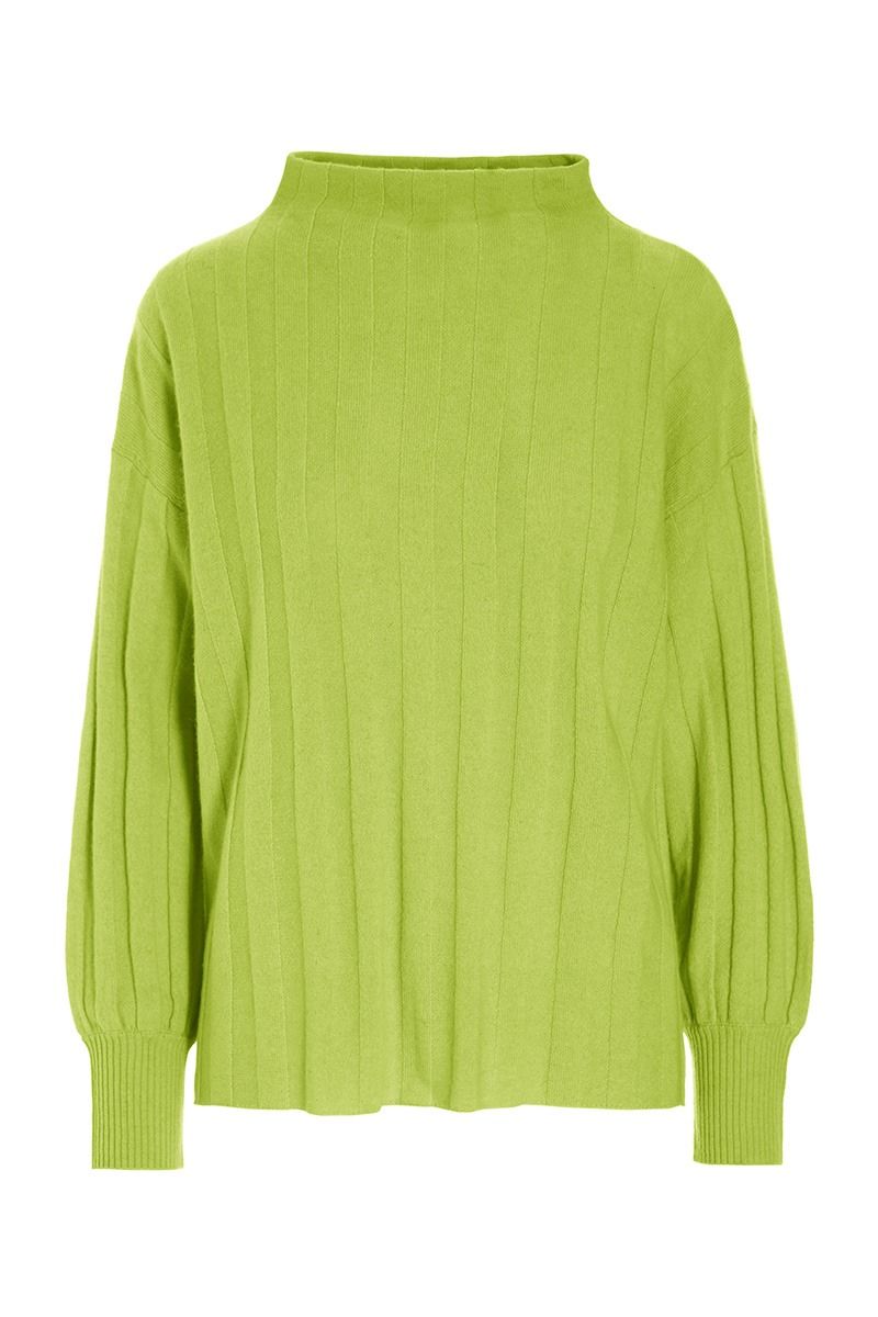 Cloud cashmere rib bluse