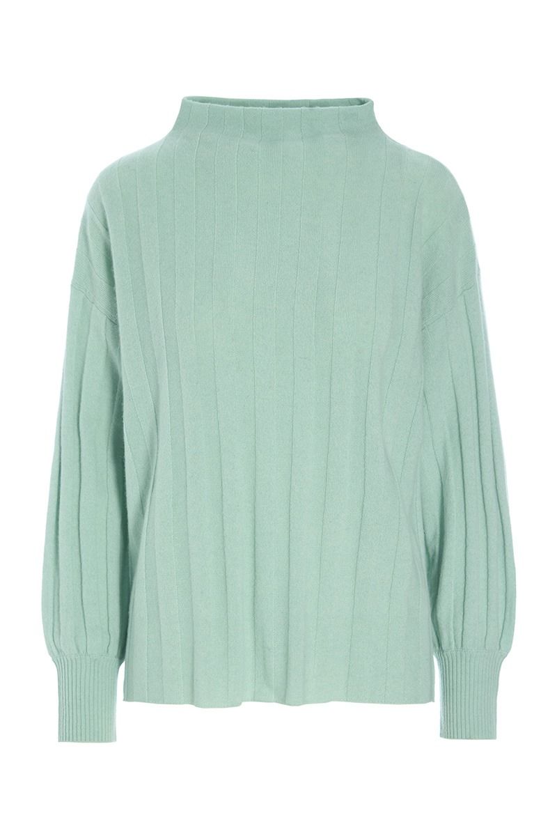 Cloud cashmere rib bluse