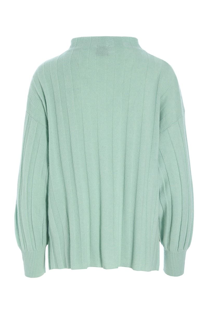 Cloud cashmere rib bluse