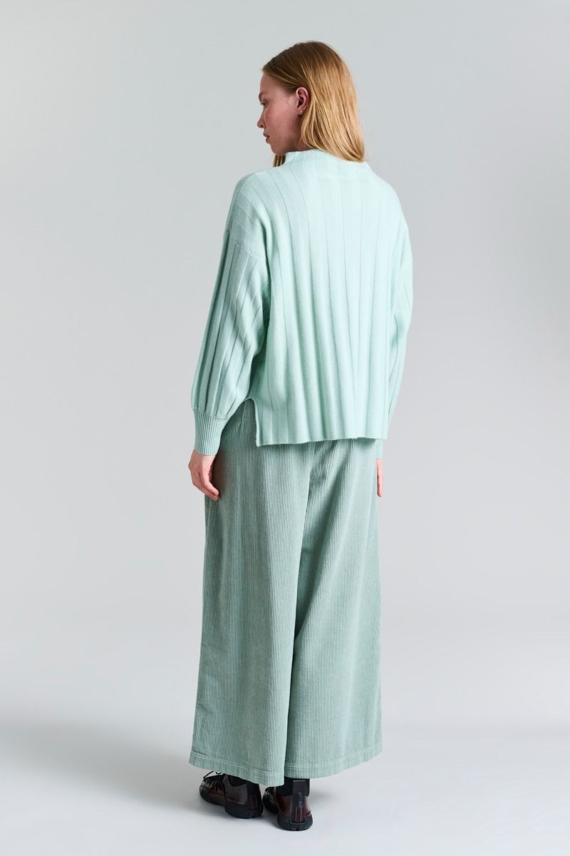 Cloud cashmere rib bluse