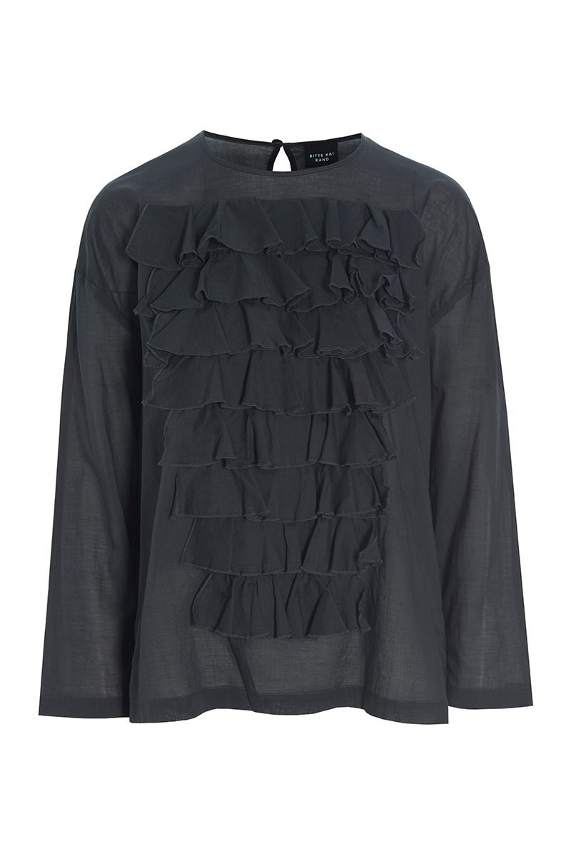 Washi voile Blouse with Frills