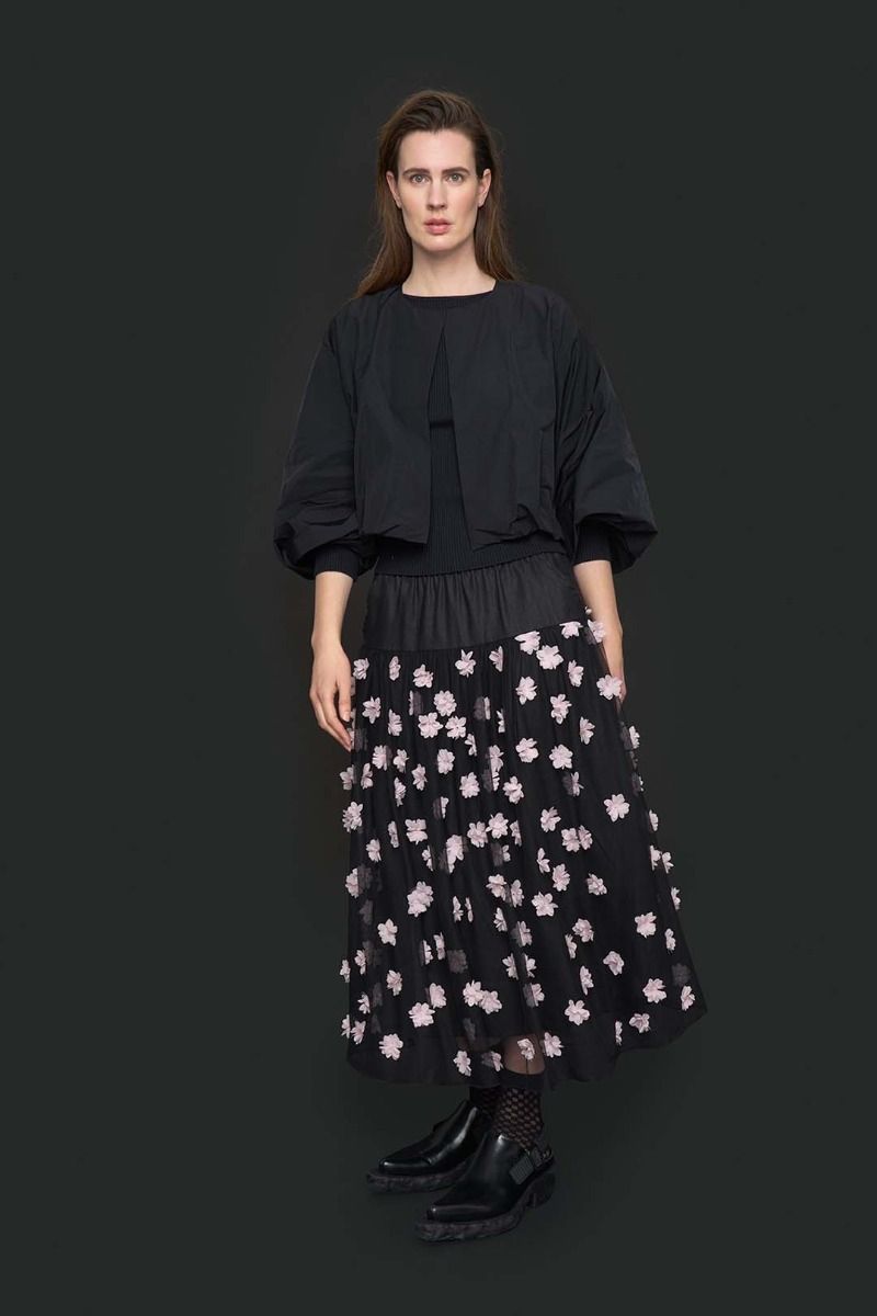 Fukkura poplin short jacket
