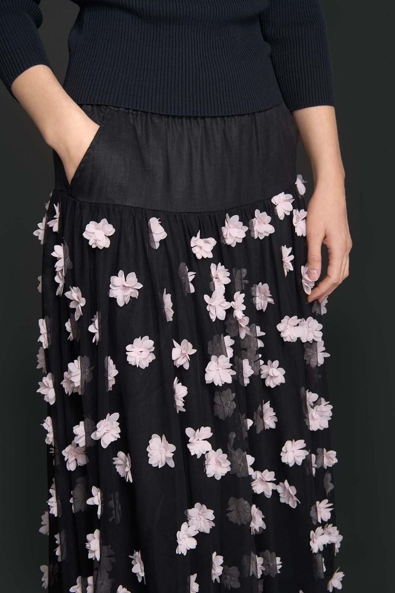Blossom mesh nederdel