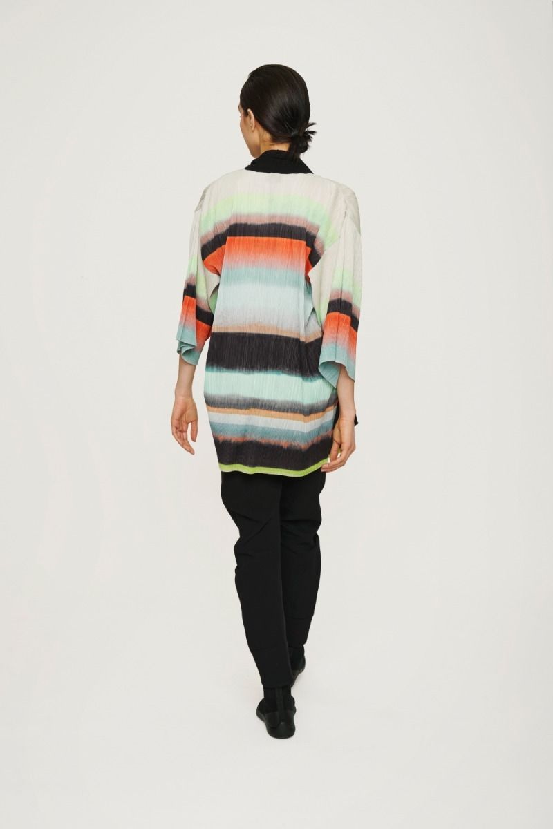 Liquorice stripe kimono jacka