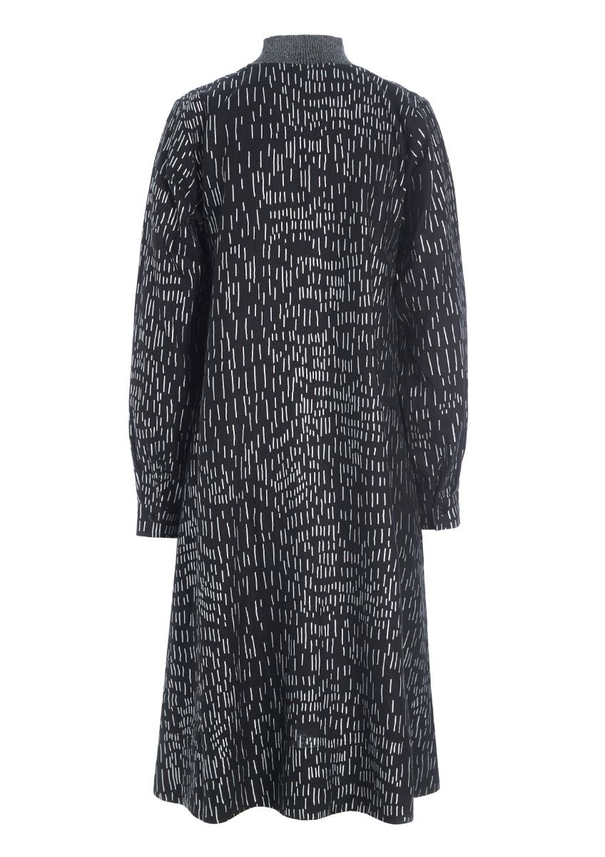 Silver stick dress with zipper