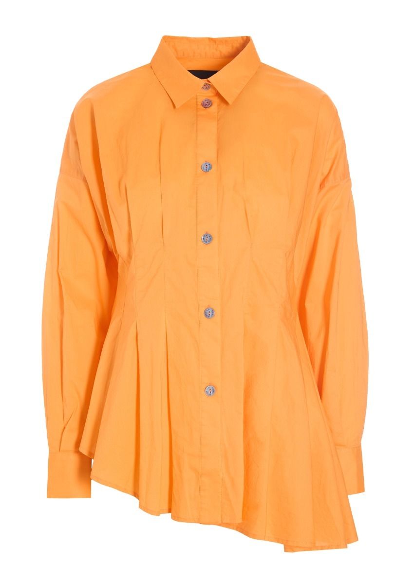 Core cotton asymmetrical shirt