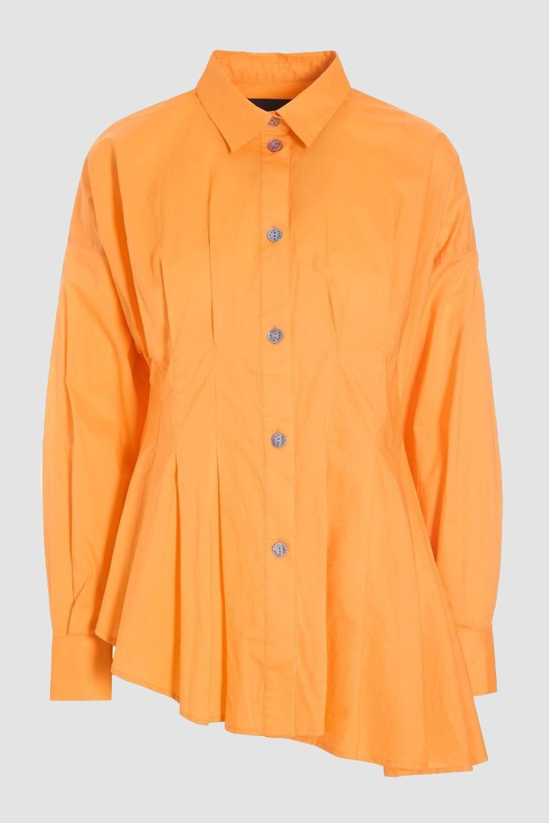 Core cotton asymmetrical shirt