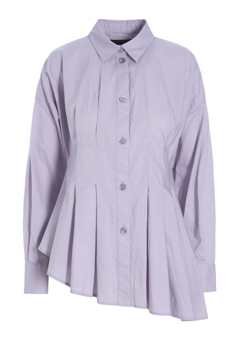 Core cotton asymmetrical shirt