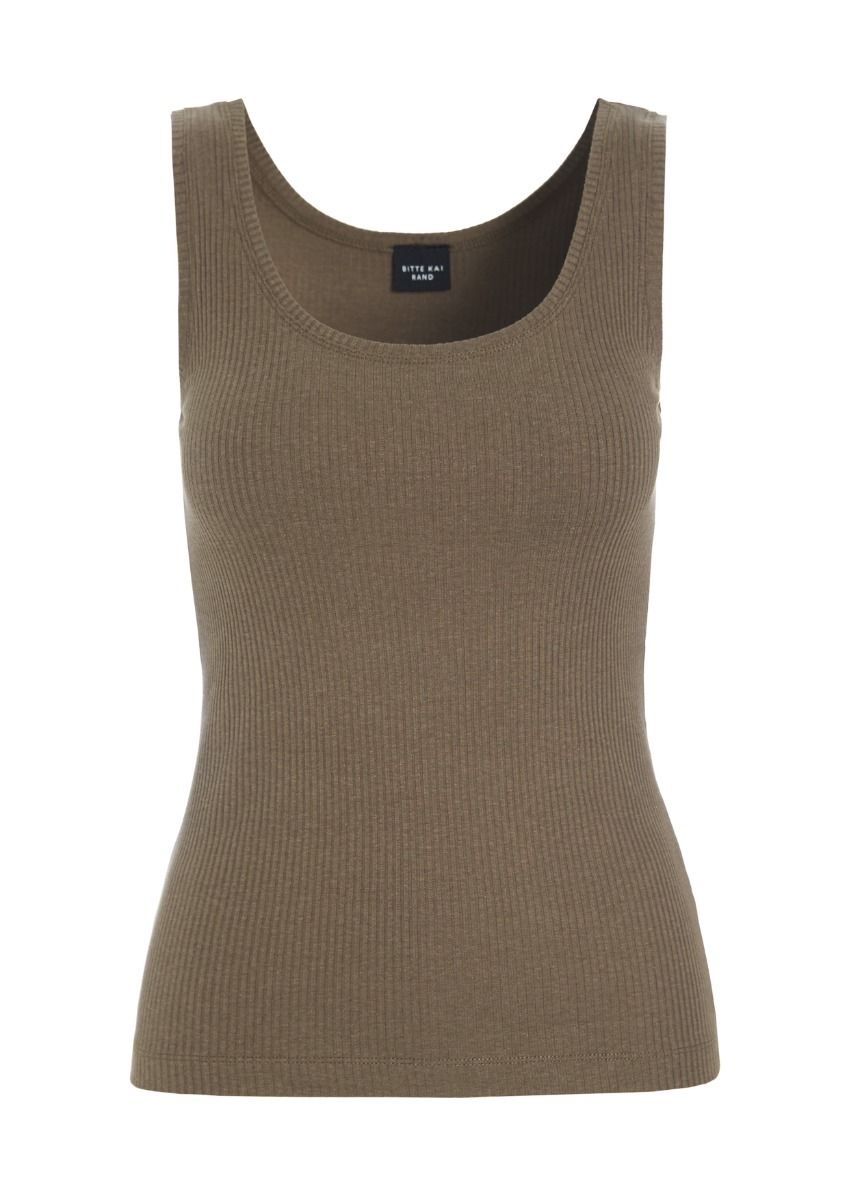 Globe rib tank top