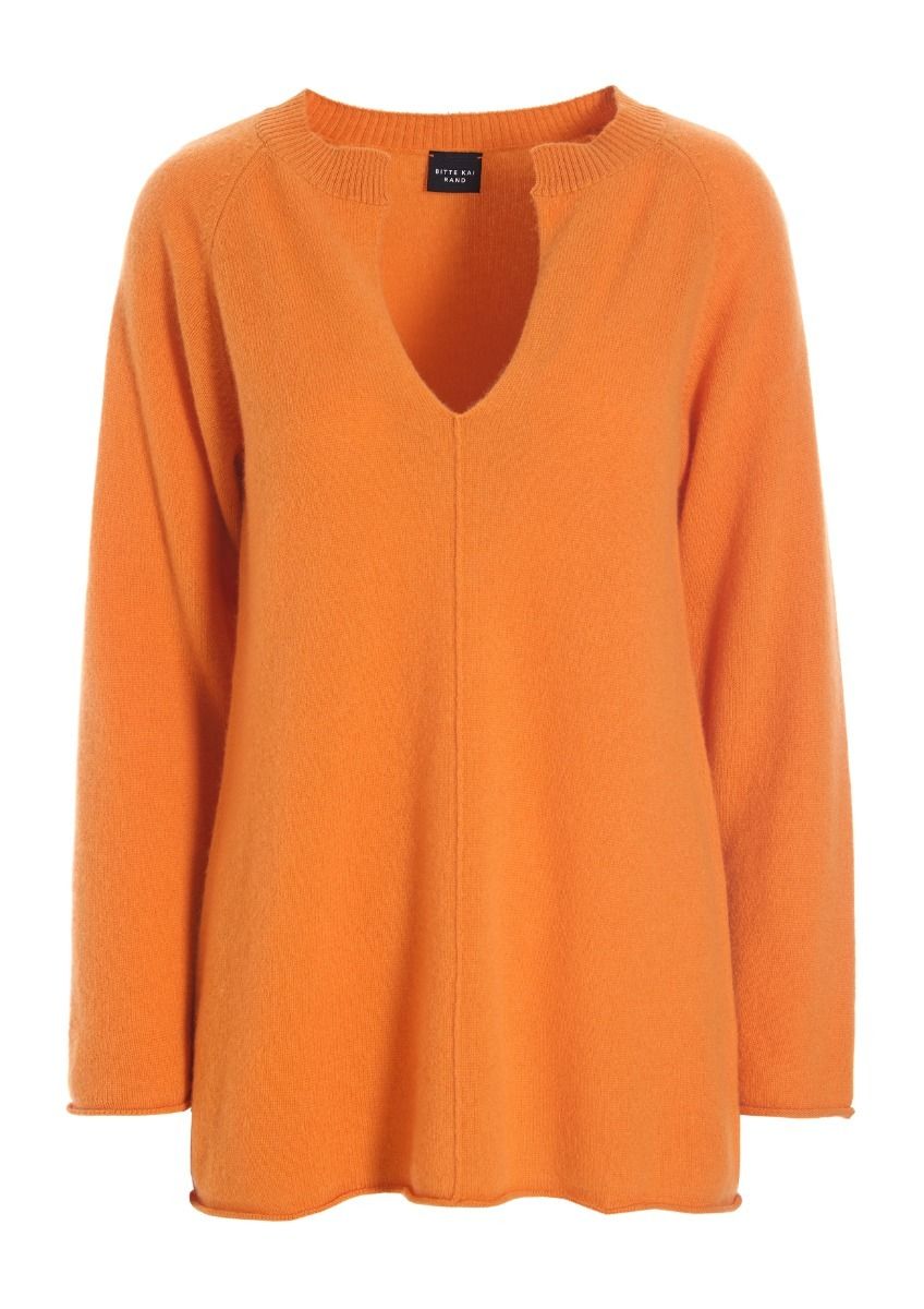 Cloud cashmere bluse med slids