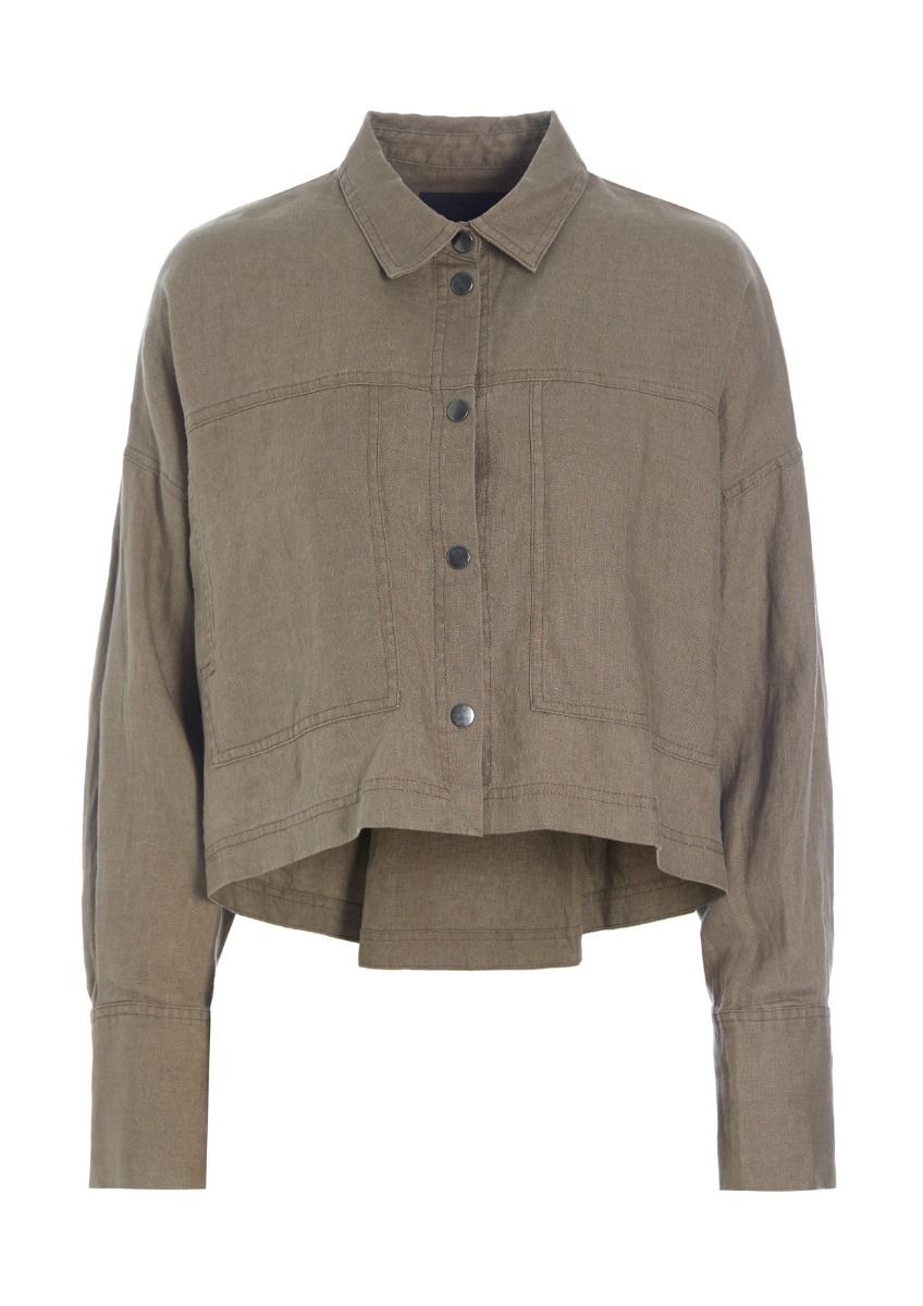 Lazy linen short jacket