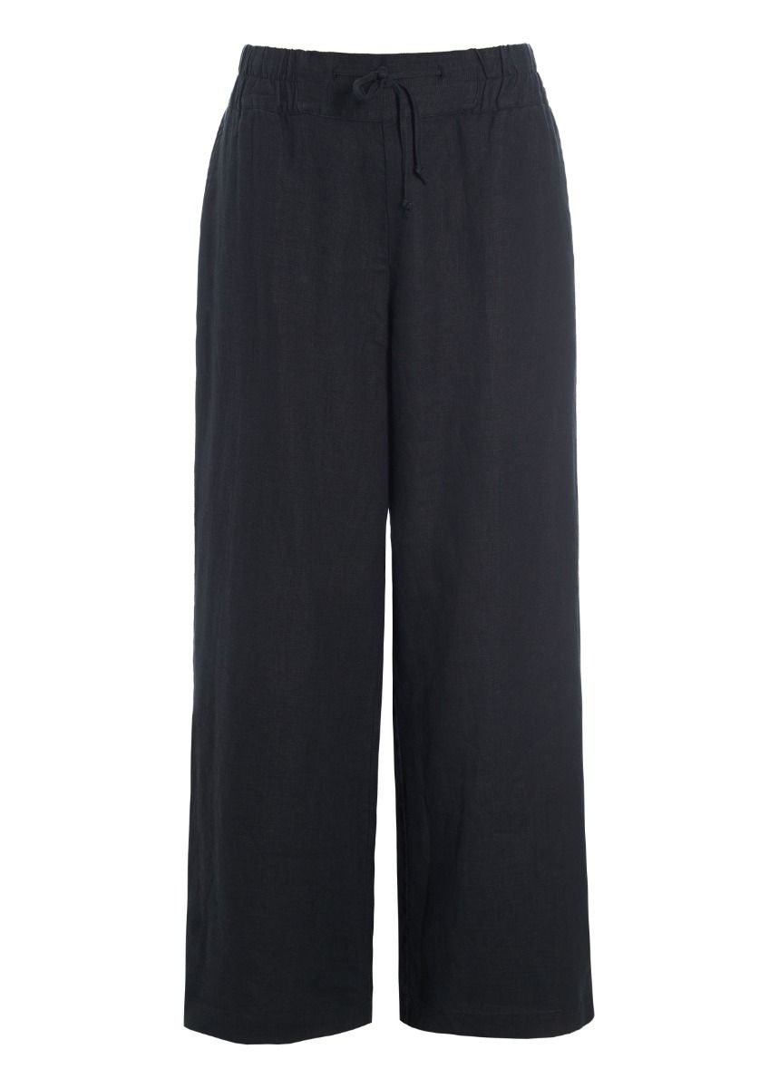 Lazy linen straight pants