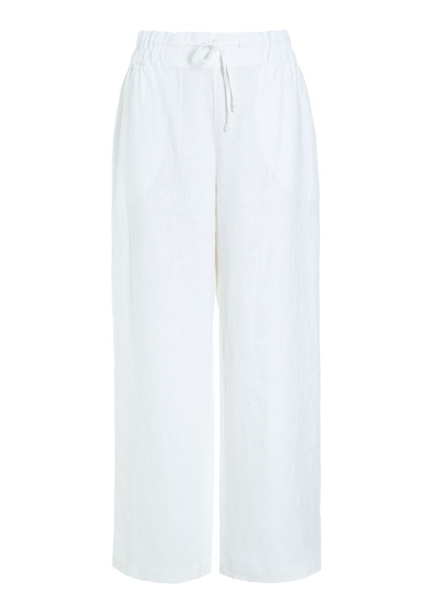 Lazy linen straight pants