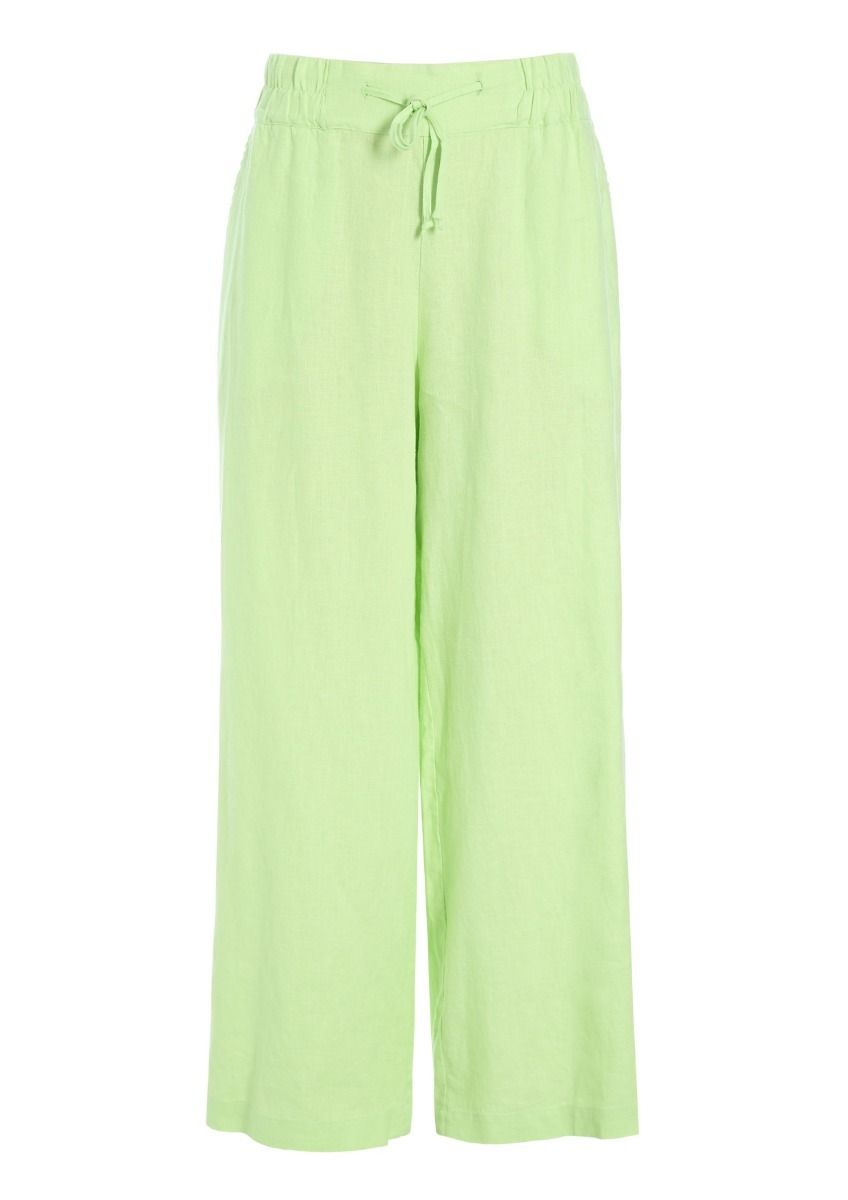 Lazy linen straight pants