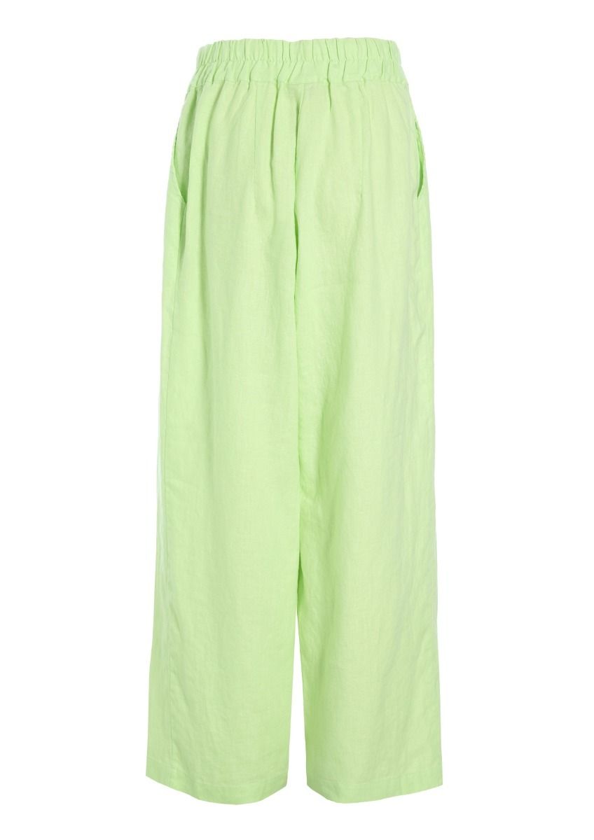 Lazy linen straight pants