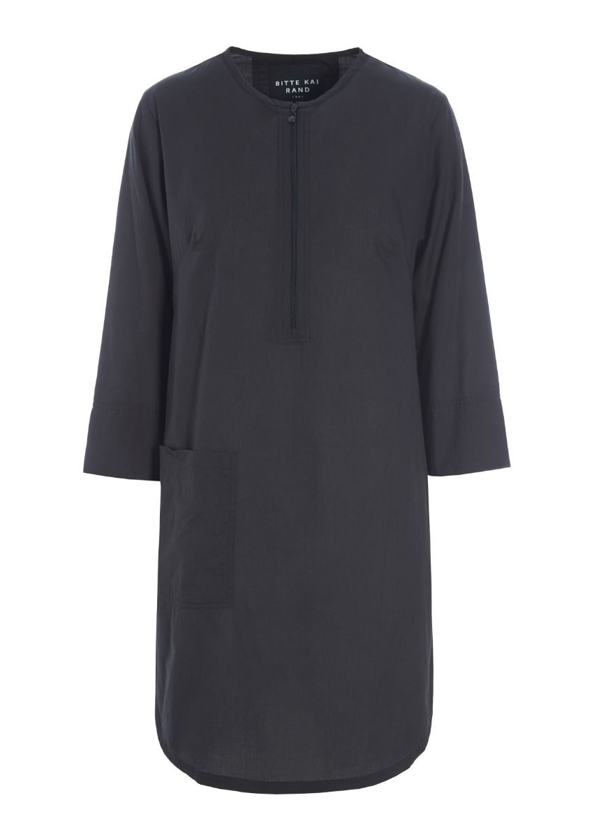 Vellum voile shirt with zipper