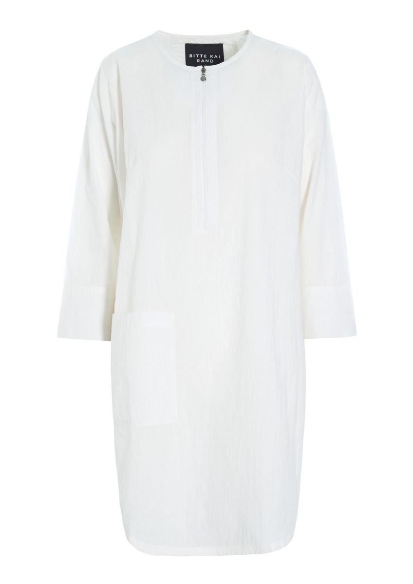 Vellum voile shirt with zipper
