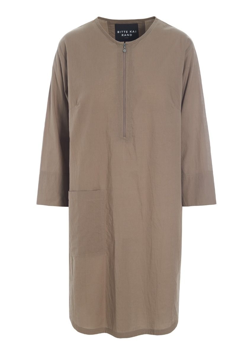 Vellum voile shirt with zipper