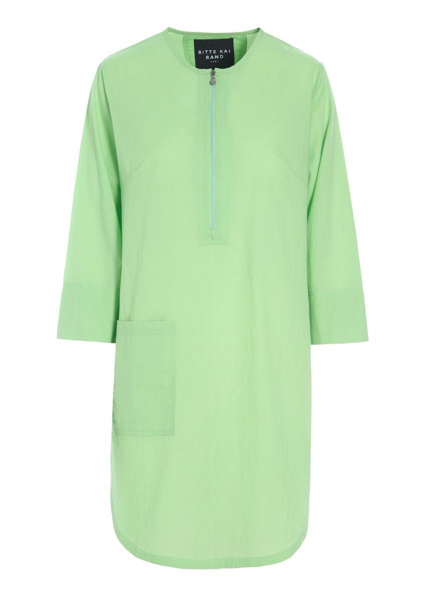 Vellum voile shirt with zipper