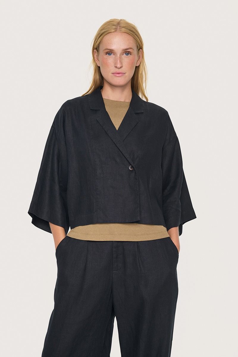 Lazy linen short jacket