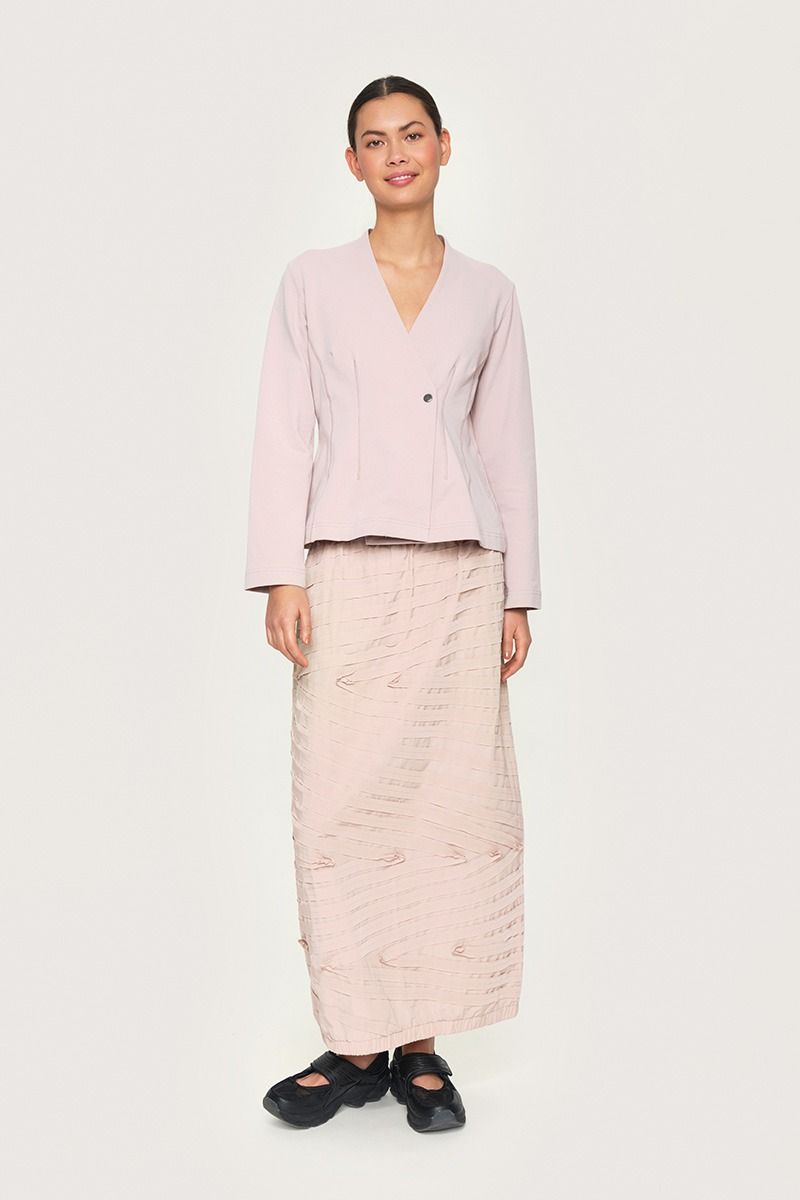 Fukkura poplin long skirt