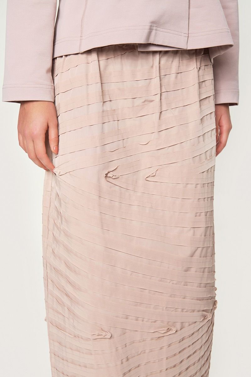 Fukkura poplin long skirt