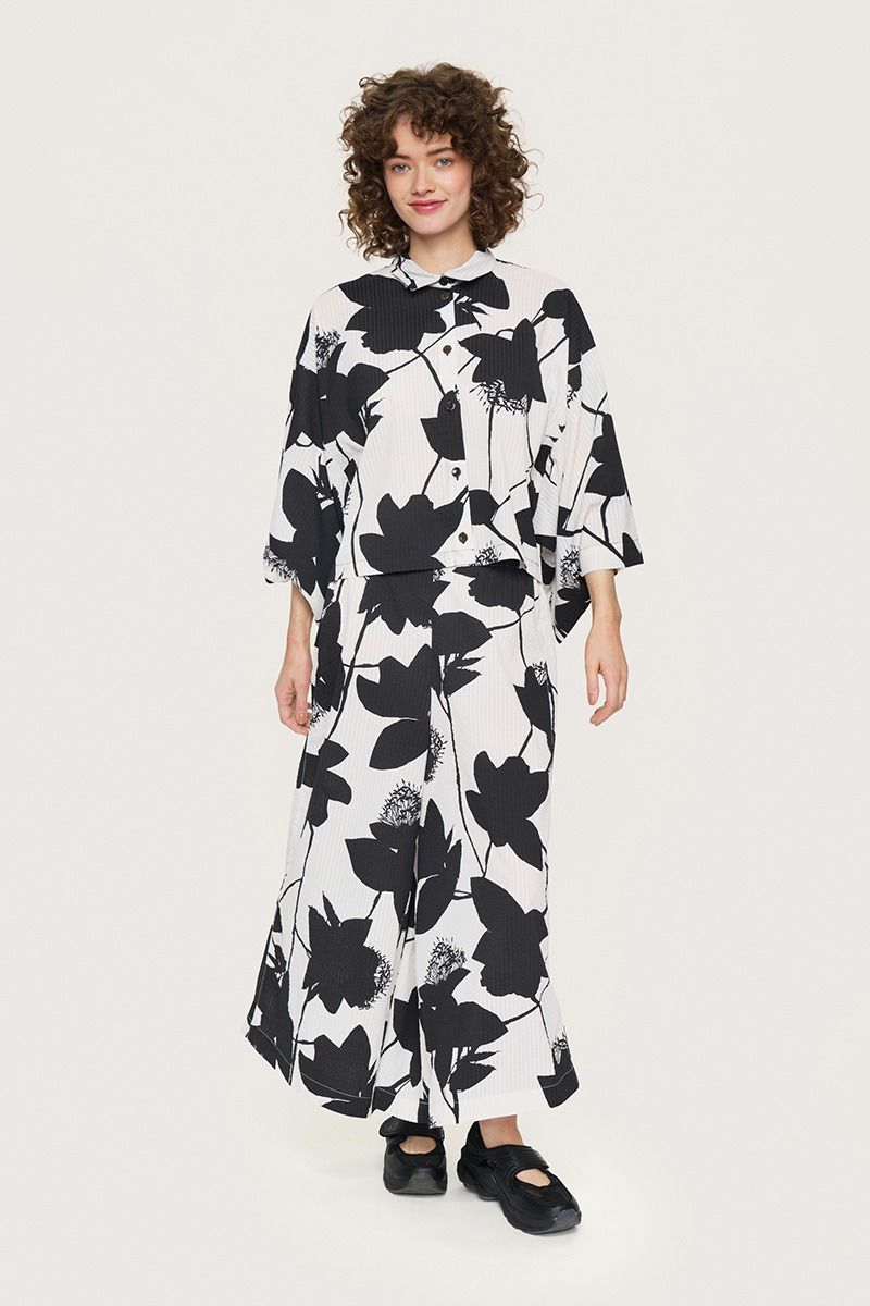 Seersucker bloom trousers