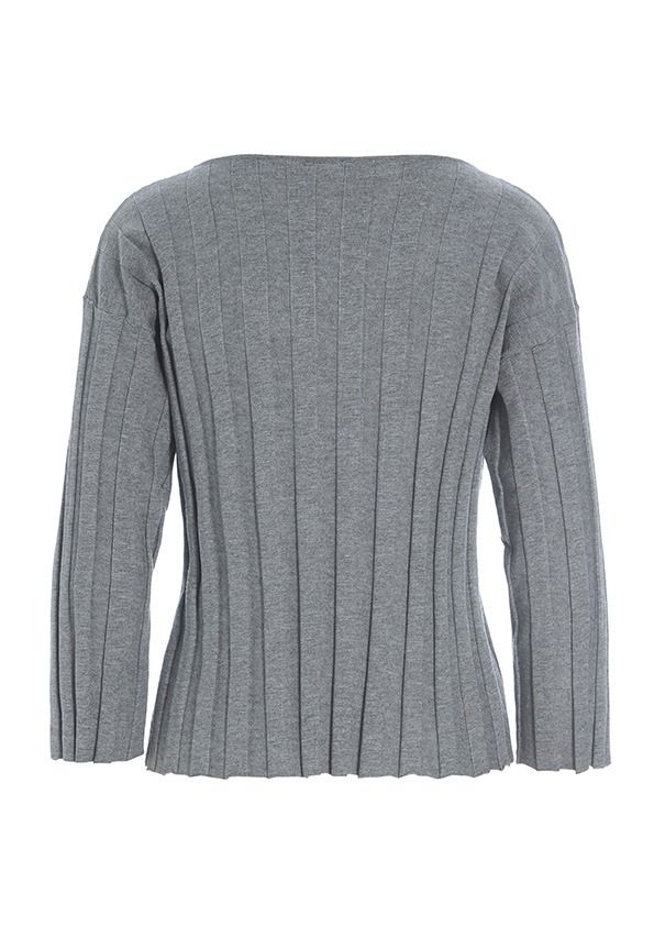 Saku knit rib-knit blouse