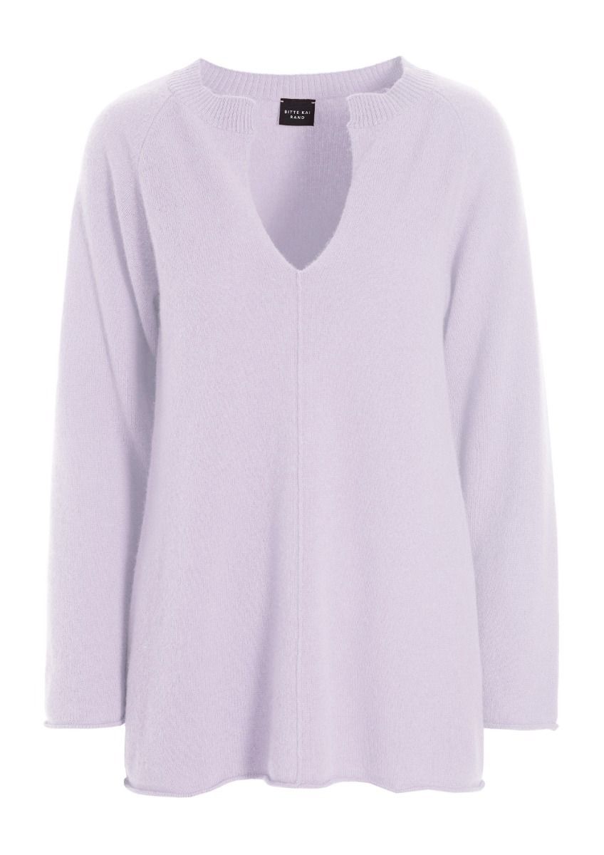 Cloud cashmere bluse med slids