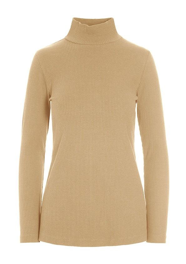Globe rib turtleneck blouse