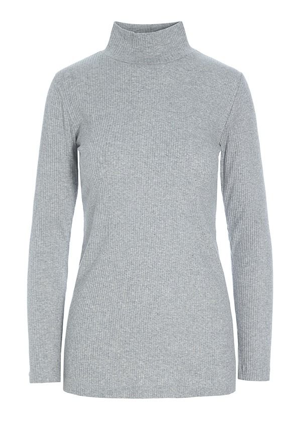 Globe rib turtleneck blouse