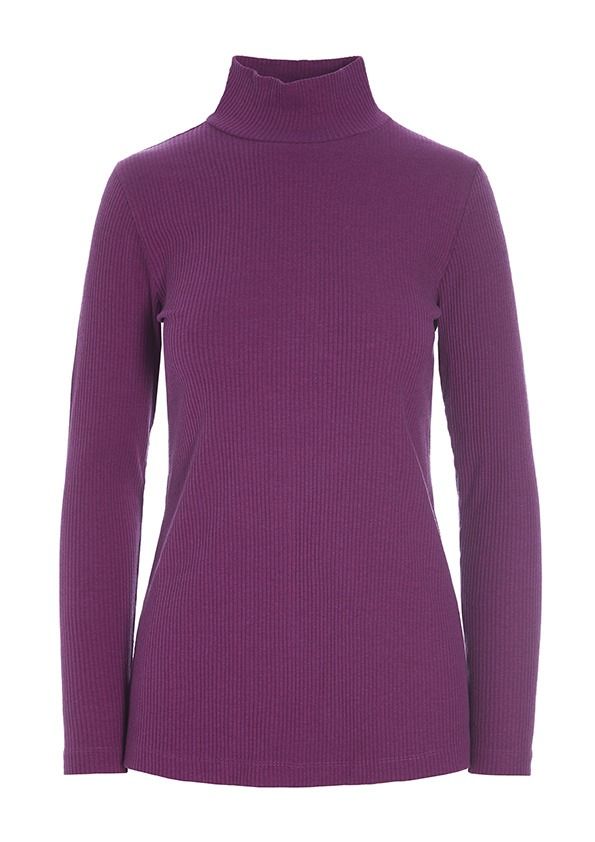 Globe rib turtleneck blouse