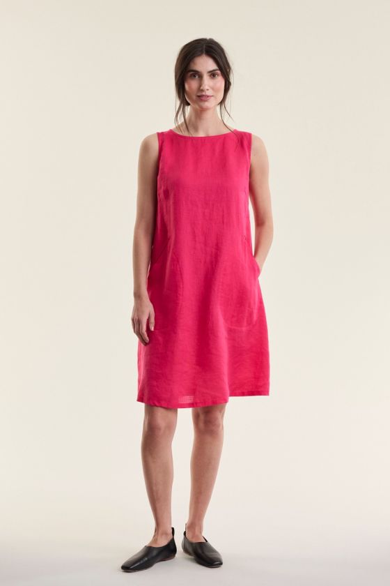 Airy linen Kurzes kleid