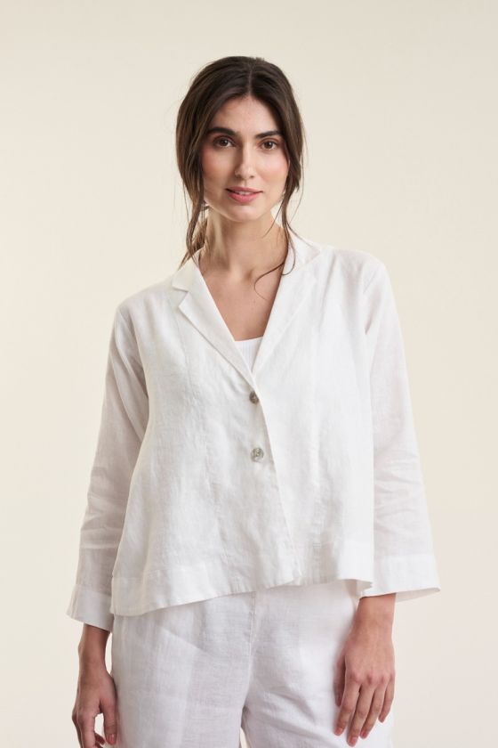 Airy linen a-shape jacket