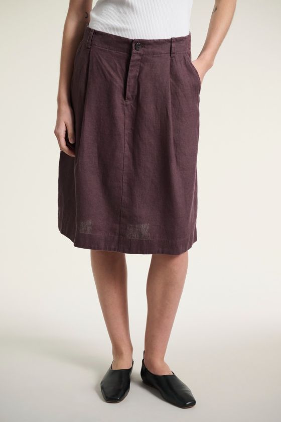 Lazy linen Rock mit Falte