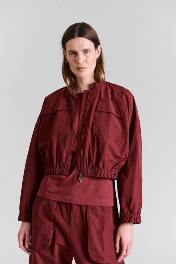 Fukkura poplin bomber jakke